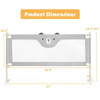 57 Inches Bed Rail for Toddlers with Double Lock-Gray