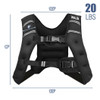 Training Weight Vest Workout Equipment with Adjustable Buckles and Mesh Bag-20 lbs