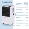 250 Pints Commercial Dehumidifier with Drain Hose Large Spaces up to 8500 Sq.Ft-White