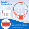 18 Inch Basketball Rim Goal Replacement with All Weather Net and Mounting Hardware-Black