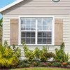 36 x 11 Inch Farmhouse Paulownia Wood Window Shutters Set of 2 for Windows-Dark Gray