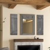 36 x 11 Inch Farmhouse Paulownia Wood Window Shutters Set of 2 for Windows-Dark Gray