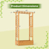 70 Inch Wooden Raised Garden Bed with Lattice Trellis-Natural