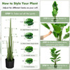 5 Feet Artificial Tree Faux Monstera Deliciosa Plant for Home Indoor and Outdoor