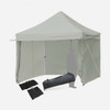 10 x 10 Feet Pop-up Gazebo with 5 Removable Zippered Sidewalls and Extended Awning-Blue