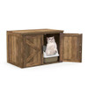 Flip Top Hidden Cat Washroom Furniture with Double Barn Doors and Removable Divider