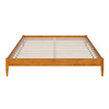 King size Solid Hardwood Platform Bed Frame in Natural Wood Finish