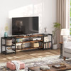 Modern Industrial Metal Wood TV Stand Entertainment Center for TV up to 85-inch