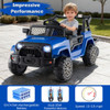 12V Kids Ride On UTV Car with Detachable Trailer-Black