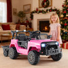 12V Kids Ride On UTV Car with Detachable Trailer-Black