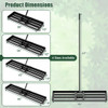 Lawn Leveling Rake 46 x 10 Inch Heavy Duty Lawn Level Tool for Soil-Black