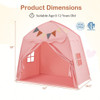 Kids Play Tent Bed Tent with String Lights Extra Large Playhouse Tent-Beige
