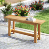 Outdoor Teak Wood Bench for Porch Backyard and Poolside