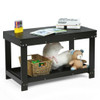 Solid Multifunctional Wood Kids Activity Play Table-Dark Brown