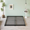 King size 3-inch Low Profile Heavy Duty Metal Bed Frame in Matte Black