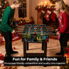 37 Inch Mini Foosball Table 2-in-1 Game Table with Detachable Legs for Tabletop-Black