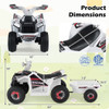6V Kids Electric ATV Quad Car with Detachable Trailer-White