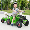 6V Kids Electric ATV Quad Car with Detachable Trailer-White