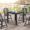 31.5 inches-63 inches Adjustable Patio Expandable Dining Table for 4-6 Person-Gray