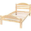 Twin Unfinished Solid Pine Wood Platform Bed Frame with Headboard and Footboard