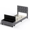 Twin/Full/Queen Upholstered Bed Frame with Ottoman Storage-Full Size