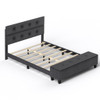 Twin/Full/Queen Upholstered Bed Frame with Ottoman Storage-Full Size