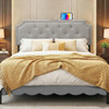 Headboard for Queen and Full Size Bed Tufted Upholstered Head Board-Gray