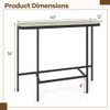 Console Table 44-Inch Entryway Table with Faux Marble Tabletop and Heavy-Duty Metal Frame-Gray