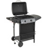 30 000 BTU Outdoor Burner Propane Gas Grill on Wheels-Black