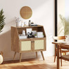 Mid-Century Modern Buffet Cabinet Sideboard Table in Walnut Wood Finish