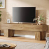 Farmhouse 63-inch TV Stand Entertainment Center in Light Brown Wood Finish