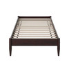 Twin XL Size Solid Hardwood Victorian Style Espresso Platform Bed