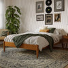 Full size Solid Hardwood Platform Bed Frame in Natural Wood Finish