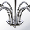 30-inch Classic 6-Light Dimmable Chandelier in Polished Nickel Finish