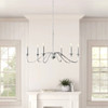 30-inch Classic 6-Light Dimmable Chandelier in Polished Nickel Finish