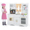 Kids Kitchen Playset with Microwave and Coffee Maker for Ages 3+-Pink