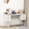 48 Inch Home Office Computer Desk with 4 Drawers-White