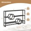 Wall Mounted Wine Rack 47" Large Floating Bar Shelves-Gold