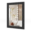 Wood Framed Wall Mirror Rectangle Vanity Mirror for Living Room Entryway-Black