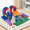 10-Piece Foam Climbing Blocks Soft PU Leather Play Gym Lightweight Baby Climber Structures-Multicol