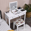 Vanity Dressing Table Set with Flip Top Mirror and 3 Drawers