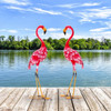 2-Piece Flamingo Garden Statue Set