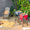 2 Pieces Folding Camping Tables with Large Capacity Storage Sink for Picnic