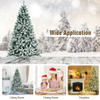 8 Feet Pre-lit Snow Flocked Christmas Tree with Tips and Metal Stand-8 ft