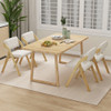 Set of 2 Folding Kitchen Dining Chairs with Rubber Wood Legs-Walnut