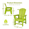 Patio Kids' Adirondack Chair with Ergonomic Backrest-Green