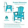 Patio Kids' Adirondack Chair with Ergonomic Backrest-Green