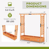 Raised Garden Bed with Arch Trellis and Hanging Roof-Orange