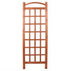 72-inch Outdoor Solid Wooden Classic Grid Garden Trellis in Brown Wood Finish