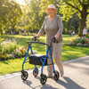 Rollator Walker with Seat and Height Adjustable Handles-Purple